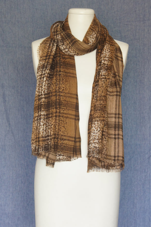 Degrade Leopard Scarf (SE-1582)